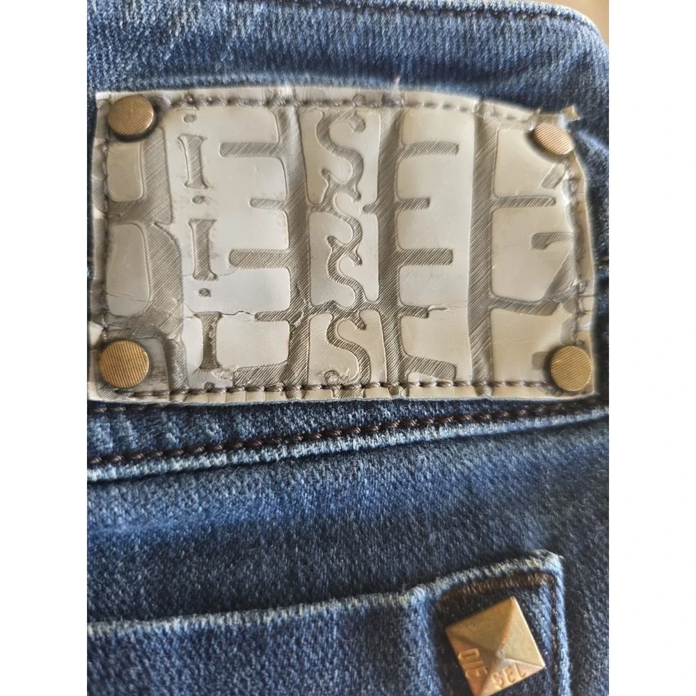 Diesel Ronhar 008RR Womens Low Rise Flare Jeans‎ Dark Wash Size 27x30 Stretch